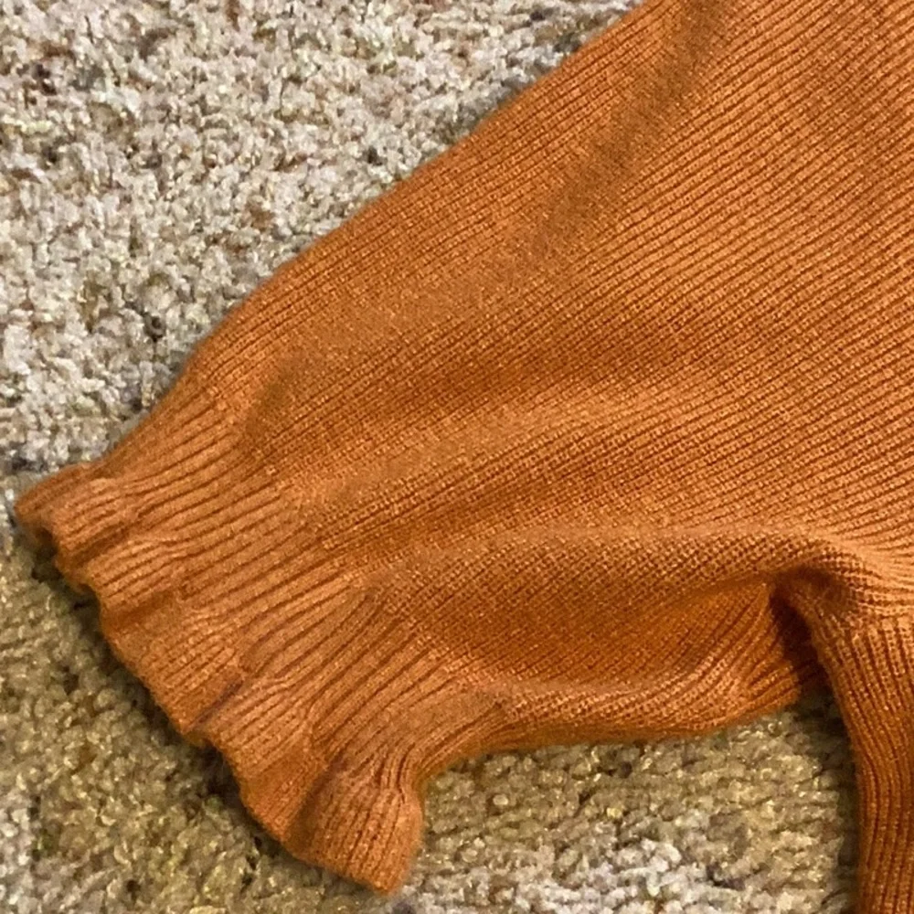 LOFT Warm Orange Knit Top - Picture 4 of 6